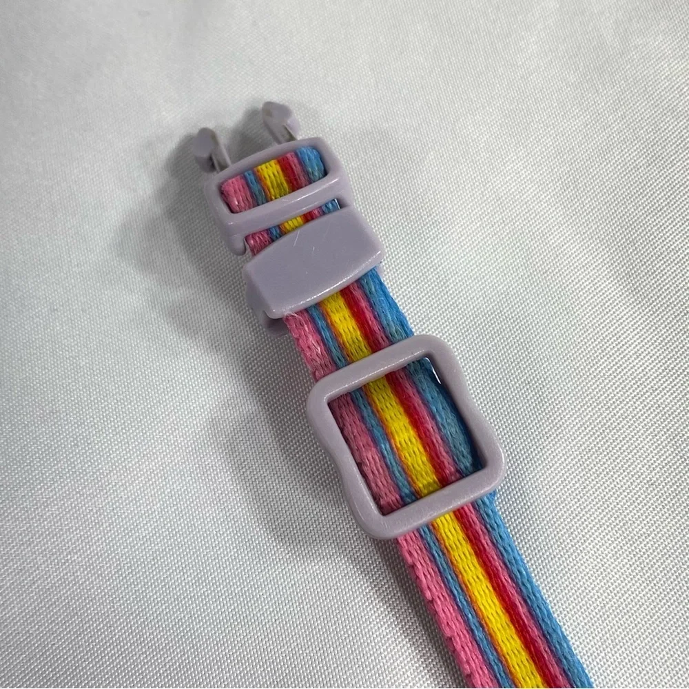 Striped Pastel Rainbow Puppy Small Animal Collar X-Small
